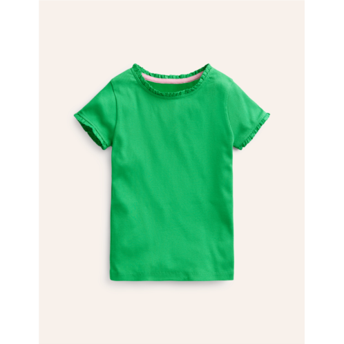 Boden Ribbed Short Sleeve T-Shirt - Sapling Green