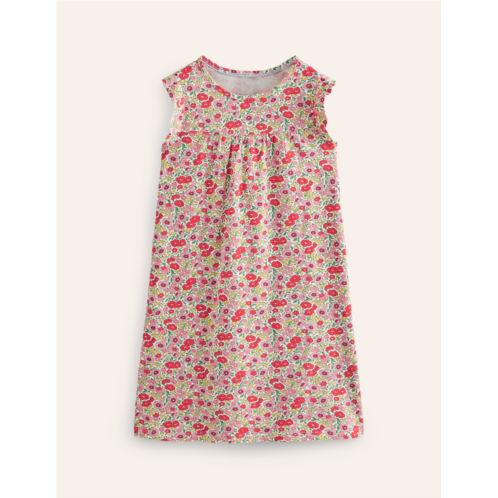 Boden Short-Sleeve Nightie - Pink Flowerbed