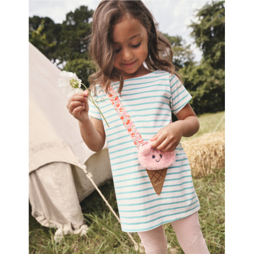 Boden Fun Pocket Applique Tunic - Ivory/Brook Blue Stripe