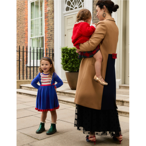 Boden Nutcracker Knitted Dress - College Navy