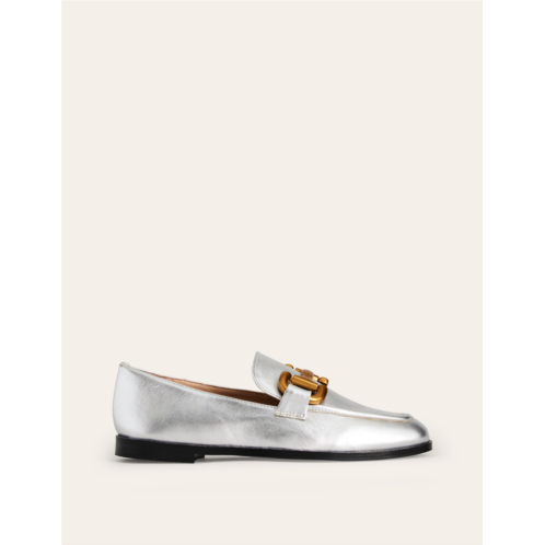 Boden Iris Snaffle Loafers - Silver