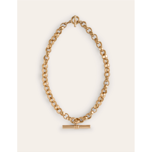 Boden Chunky T-bar Chain Necklace - Gold