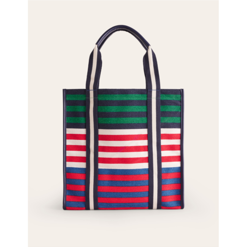 Boden Canvas Tote Bag - Multi Stripe