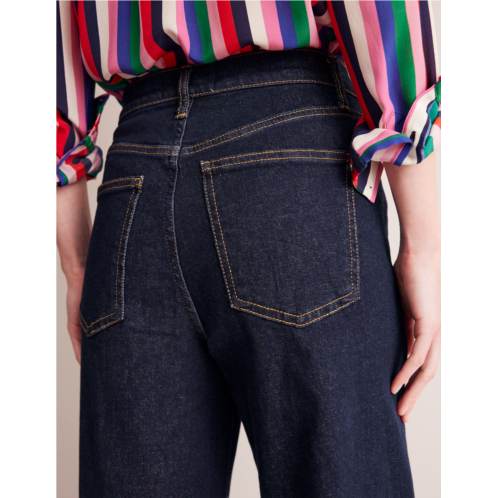 Boden High Rise Wide Leg Jeans - Indigo