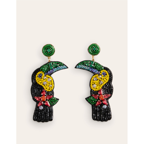 Boden Beady Motif Earrings - Toucan