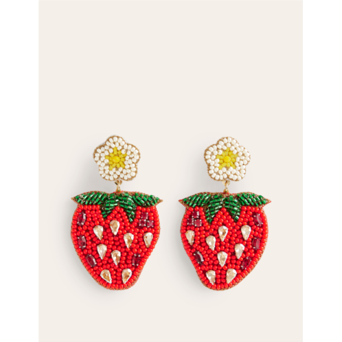 Boden Beady Motif Earrings - Strawberry
