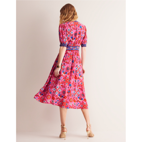 Boden Elsa Midi Tea Dress - Sangria Sunset, Hotch