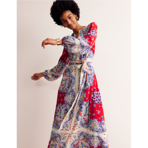 Boden Occasion Blouson Maxi Dress - Rubicondo, Ornate Paisley