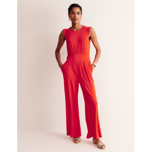Boden Thea Jersey Jumpsuit - Flame Scarlet