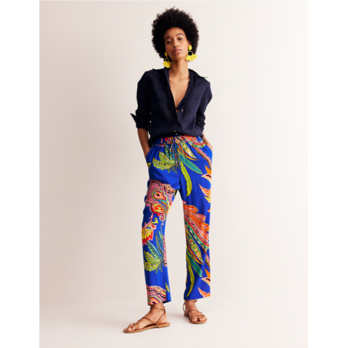 Boden Crinkle Tapered Pants - Multi, Painterly Paisley