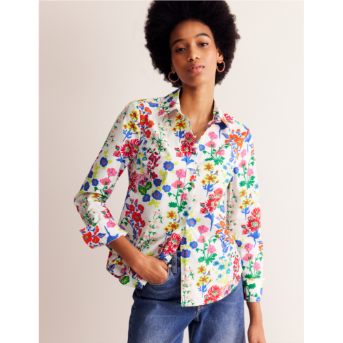 Boden Sienna Cotton Shirt - Multi, Wildflower Cluster