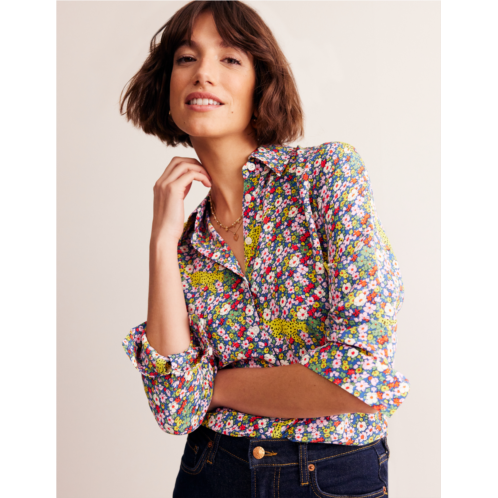 Boden Sienna Silk Shirt - Multi, Leopard Bud