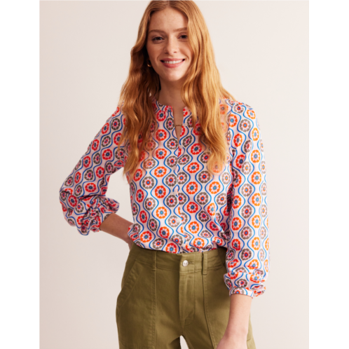 Boden Marina Jersey Shirt - Multi, Geo Floral