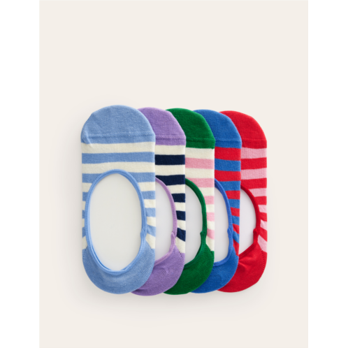 Boden 5 Pack Secret Socks - Multi Colourblock Stripe