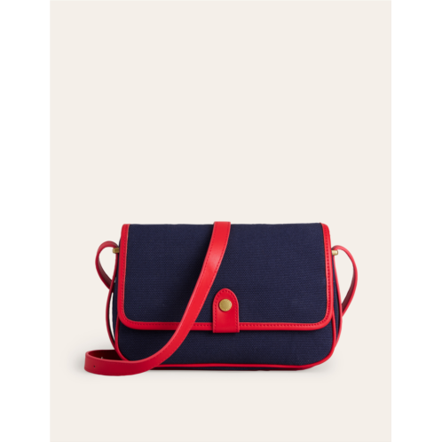 Boden Structured Cross-Body Bag - Navy/ Red