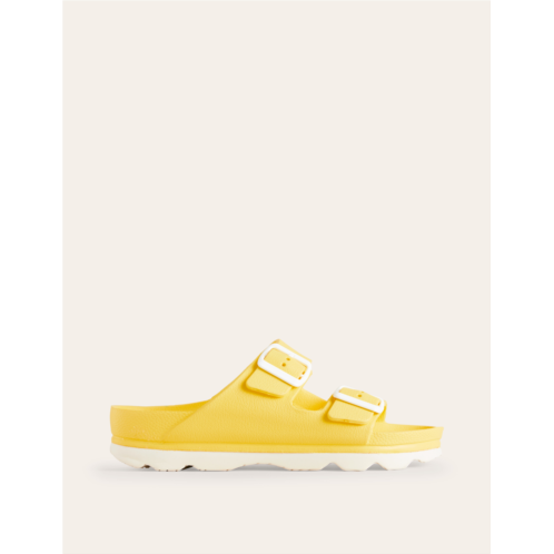 Boden Lyla Double Buckle Slide - Yellow