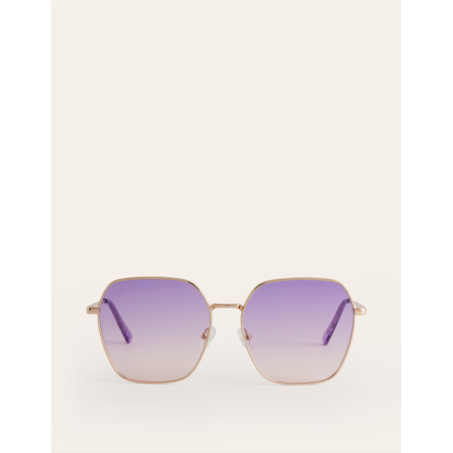 Boden Angular Metal Sunglasses - Purple/Pink