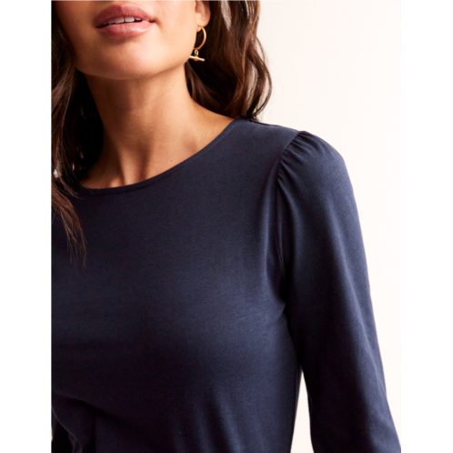 Boden Supersoft Long Sleeve Top - Navy