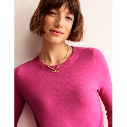 Boden Eva Cashmere Crew Neck Sweater - Party Pink