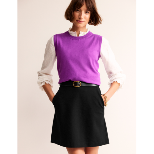 Boden Jersey A-Line Mini Skirt - Black