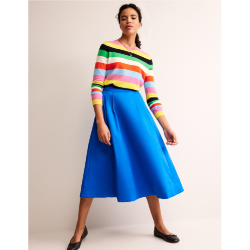 Boden Isabella Cotton Sateen Skirt - Brilliant Blue