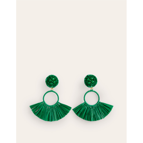 Boden Tassel Ring Earrings - Rich Emerald
