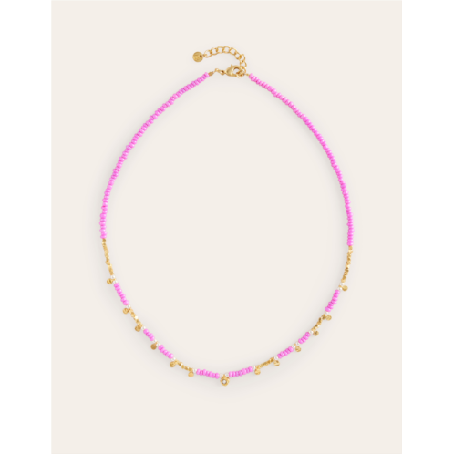 Boden Layering Bead Necklace - Pink