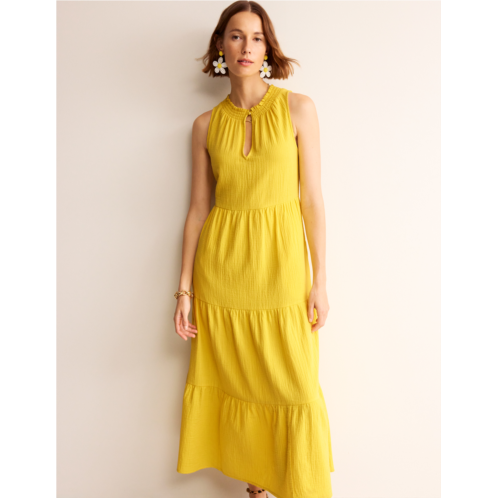 Boden Double Cloth Maxi Tiered Dress - Passionfruit