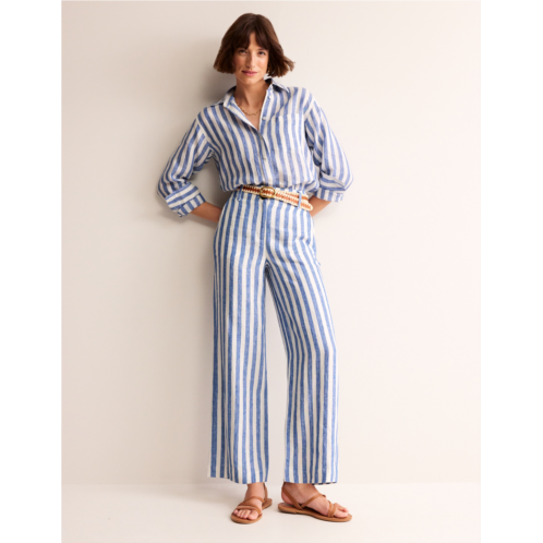 Boden Westbourne Linen Trousers - Stripe