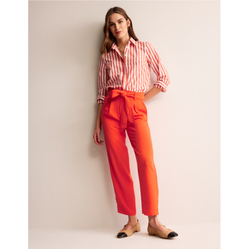 Boden Tapered Tie Waist Trousers - Fiesta