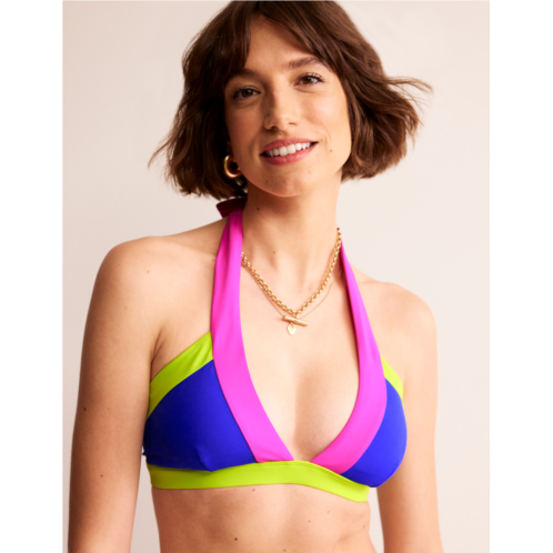 Boden Ithaca Halter Bikini Top - Blue Colourblock