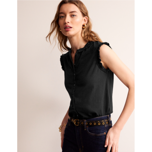 Boden Olive Sleeveless Shirt - Black