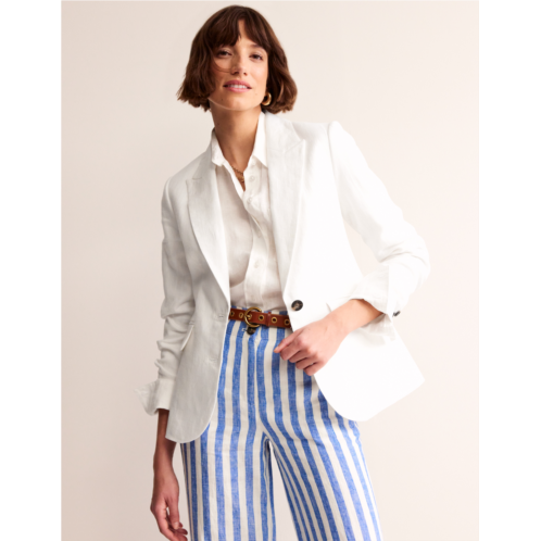 Boden Marylebone Linen Blazer - White