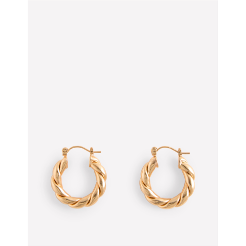 Boden Chunky Twist Hoops - Gold