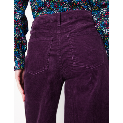 Boden 5 Pocket Cord Wide Jeans - Damson