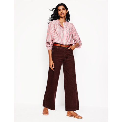 Boden 5 Pocket Cord Crop Jeans - Chestnut