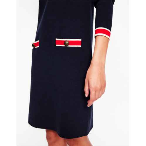 Boden Holly Knitted Shift Dress - Navy