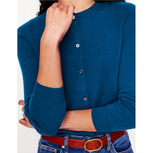 Boden Eva Cashmere Crew Cardigan - Harbour Blue