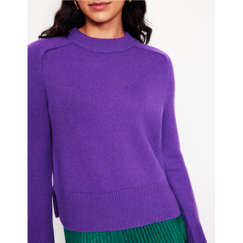 Boden Wide Sleeve Cashmere Jumper - Ameythyst Purple