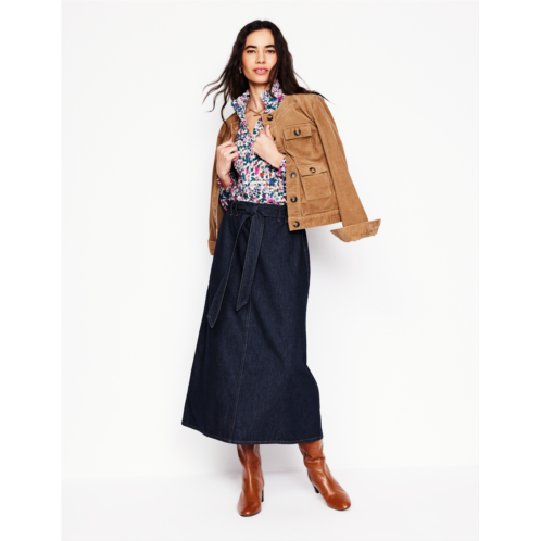 Boden Denim Maxi Skirt - Indigo Rinse