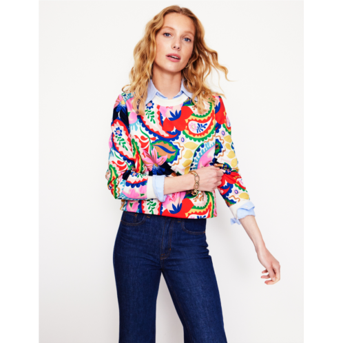 Boden Hannah Printed Sweatshirt - Multi, Botanical Paisley