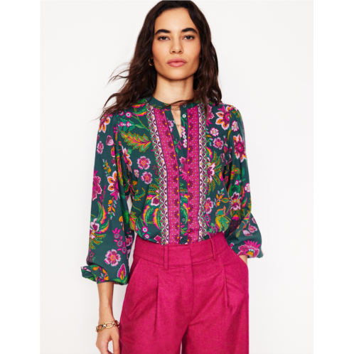 Boden Theodora Blouse - Multi, Blossom Flourish