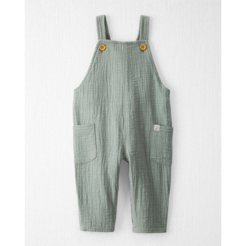 Carters Sage Pond Baby Organic Cotton Textured Gauze Overalls in Sage Pond