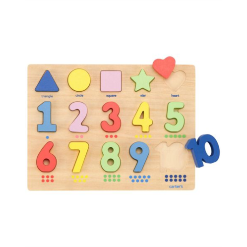 Carters Multi Toddler Wooden Activity Puzzle