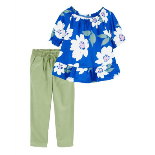 Carters Multi Baby 2-Piece Jersey Top & Pull-On LENZING ECOVERO Pants Set