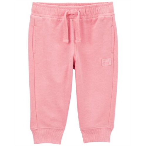 Carters Pink Baby Pull-On French Terry Joggers