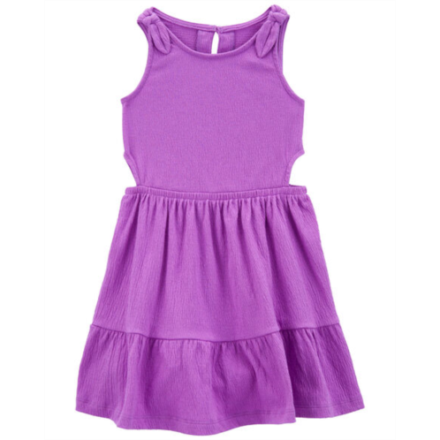 Carters Purple Toddler Knit Gauze Casual Dress
