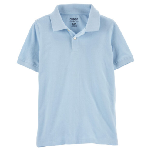 Carters Light Blue Kid Light Blue Pique Polo Shirt