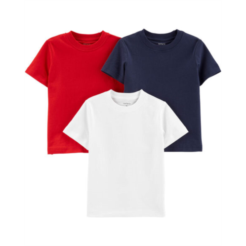 Carters Red/White/Navy Baby 3-Pack Jersey Tees