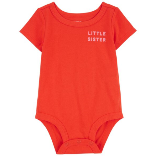 Carters Red Baby Little Sister Cotton Bodysuit